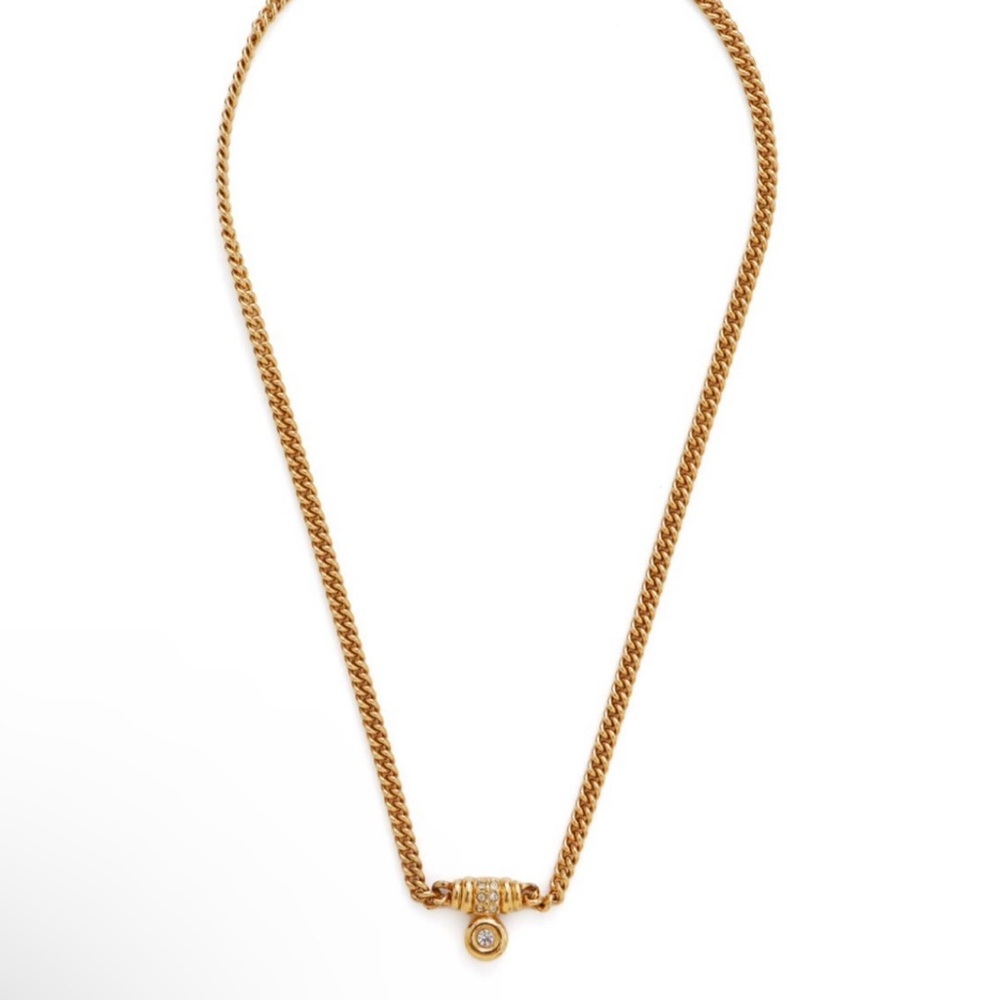EUC Christian Dior Pre-Owned rhinestone chain necklace - Picture 5 of 10
